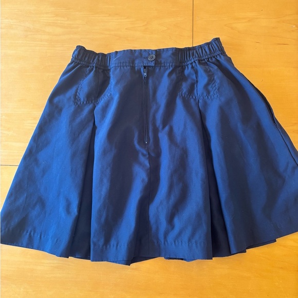 Vintage Wilson Small 8 Blue Pleated Summer Lightweight Mini Skirt - Picture 7 of 7